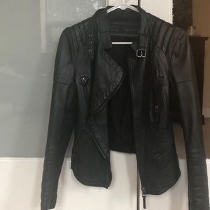 Black Zara leather jacket